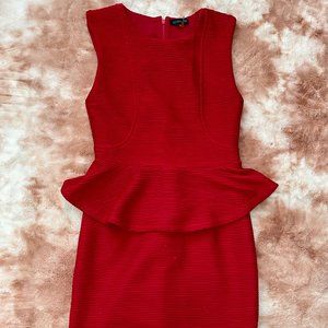 Red Peplum Dress